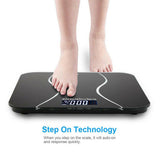 400lb Digital Body Weight Scale Bathroom Fitness Backlit LCD Display + 2 Battery